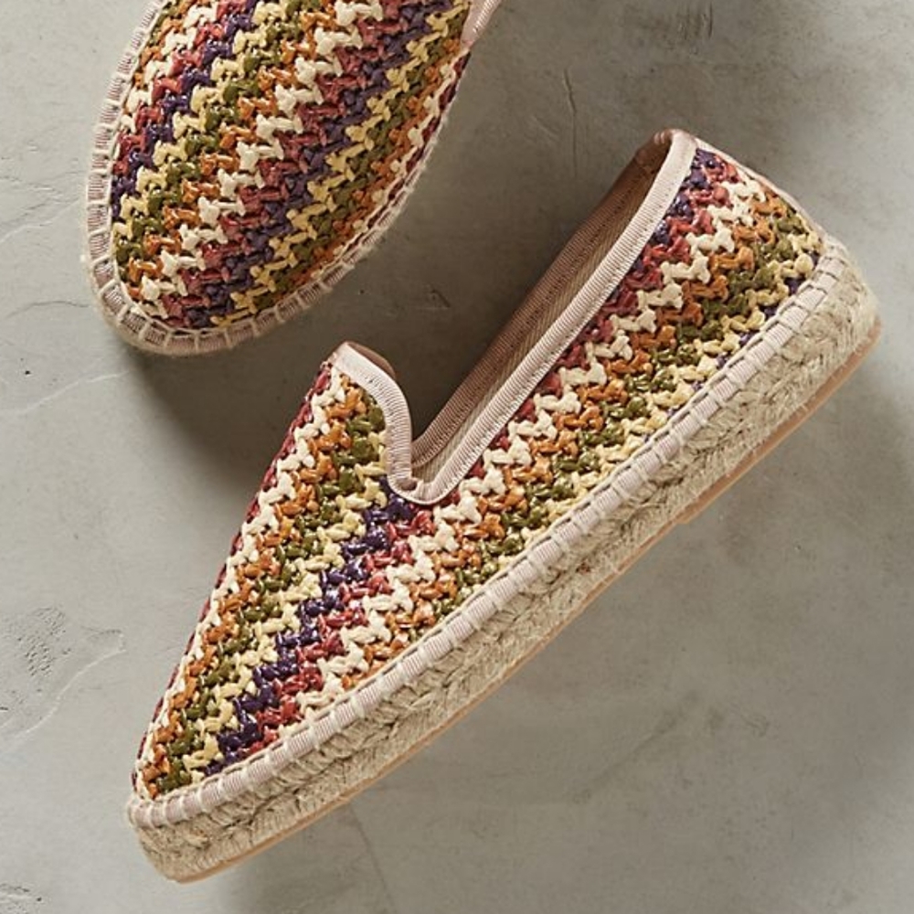 Anthropologie Elysess Woven Espadrilles sz 38